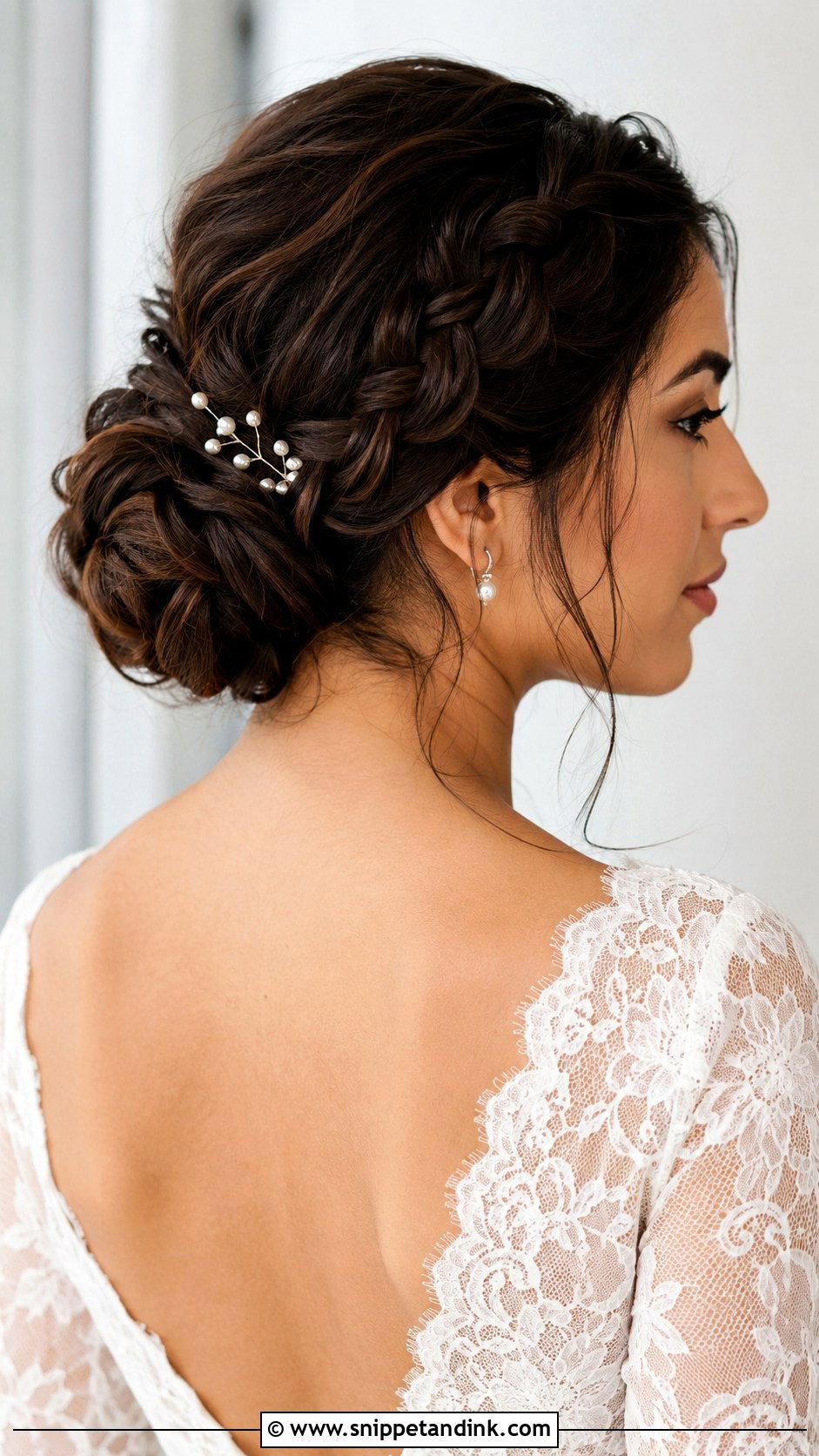 Brown Wedding Braided Bun - Snippet and Ink - 20 Brown Wedding Hairstyles
