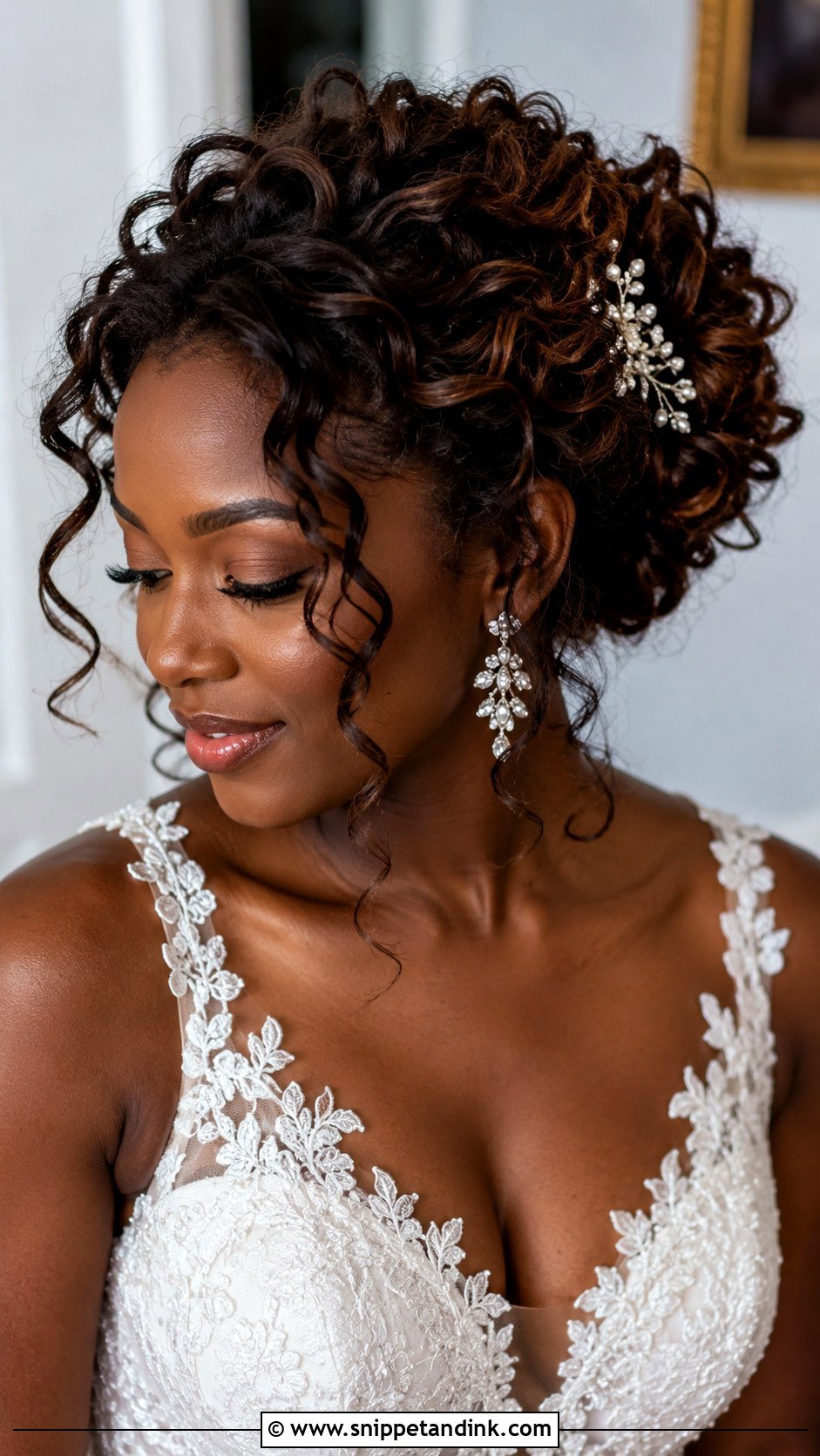 Brown Wedding Curly Updo - Snippet and Ink - 20 Brown Wedding Hairstyles