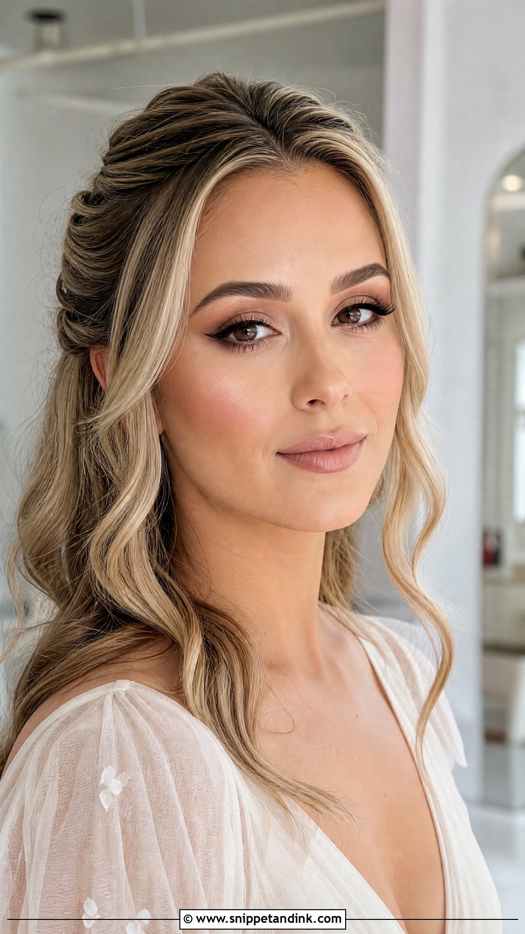 Brown Wing Bridal Makeup For Brown Eyes - Snippet and Ink - 30 Soft Glam Bridal Makeup for Brown Eyes