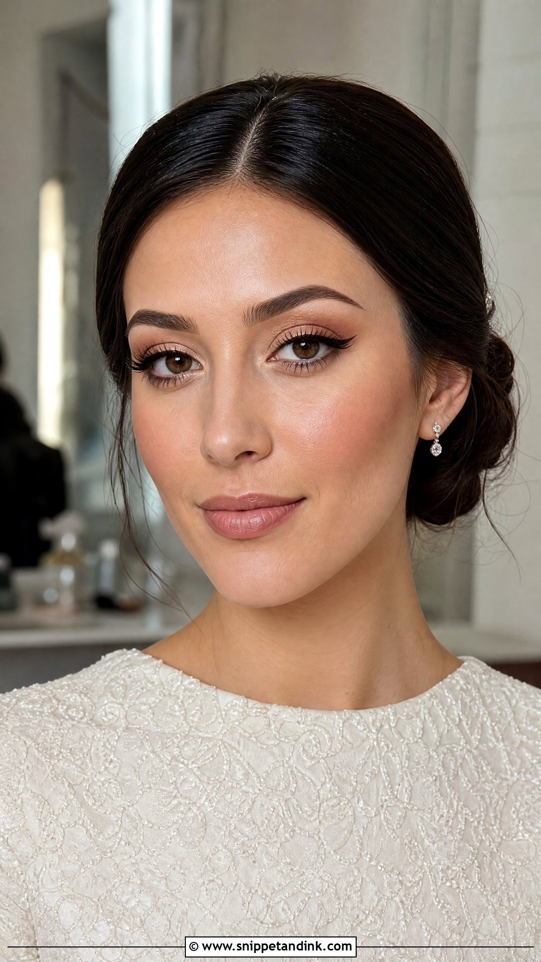 Brown Winged Liner Bridal Makeup For Hazel Eyes Brunettes - Snippet and Ink - 20 Bridal Makeup for Hazel Eyes Brunettes