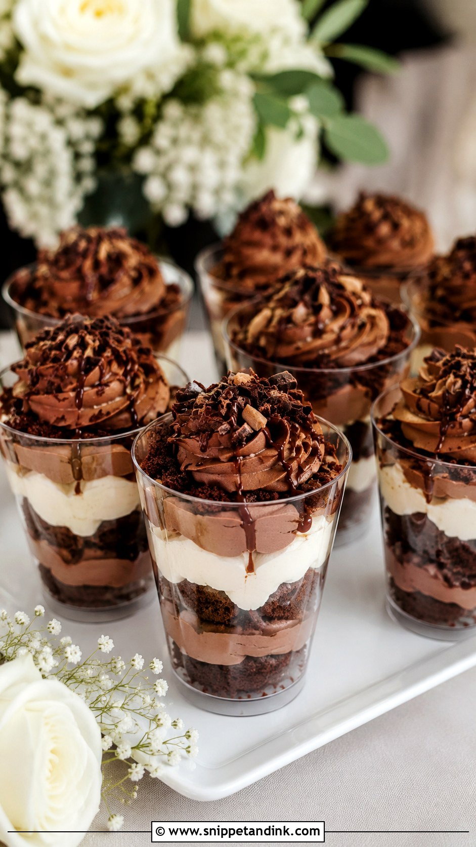 Brownie Parfait Dessert Cups - Snippet and Ink - 20 Wedding Dessert Cup Ideas