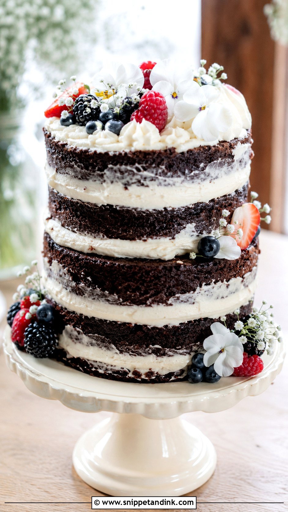 Brownie Wedding Cake With Cream Cheese Frosting - Snippet and Ink - 20 Wedding Brownie Cake Ideas