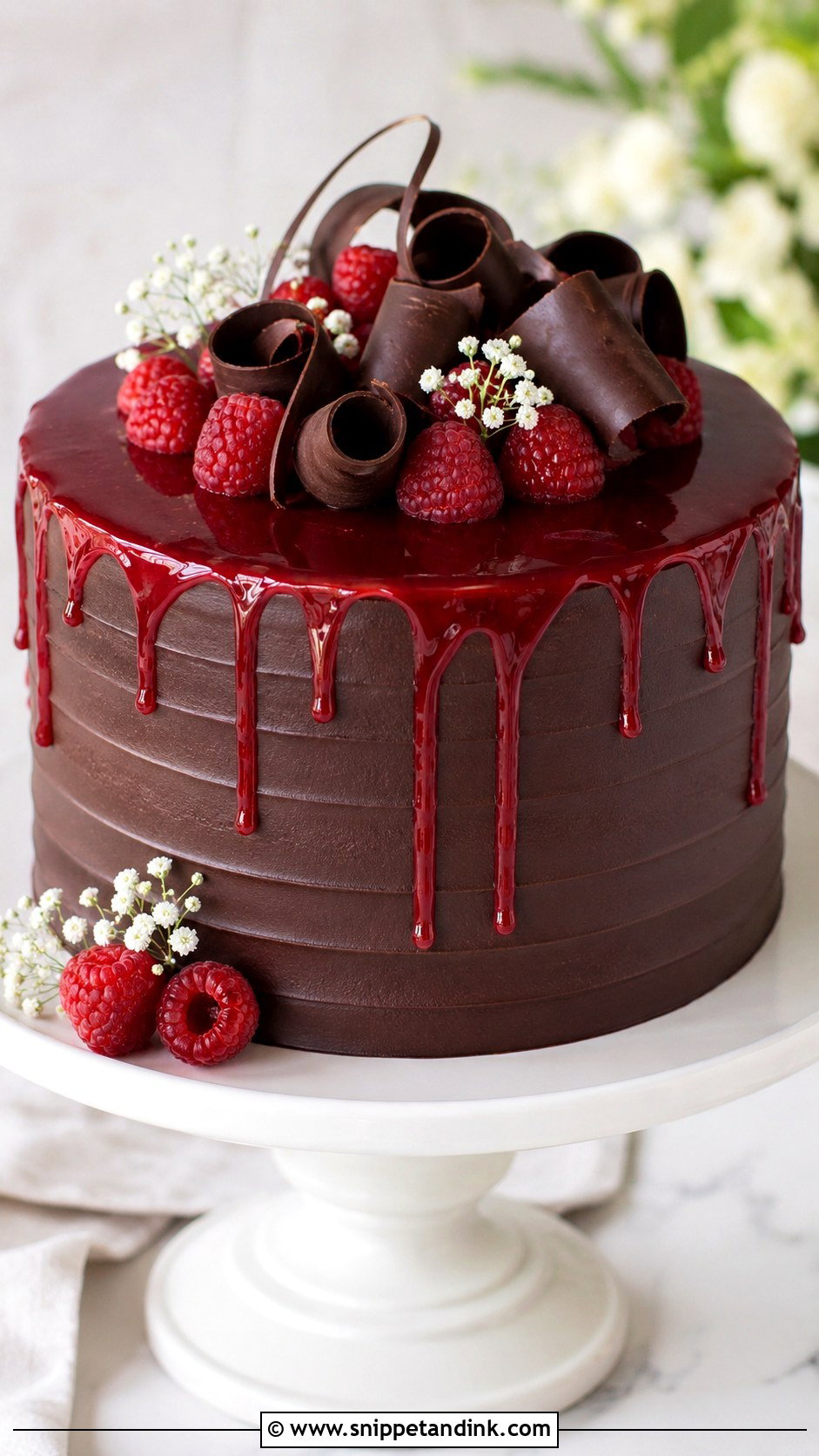 Brownie Wedding Cake With Raspberry Sauce - Snippet and Ink - 20 Wedding Brownie Cake Ideas