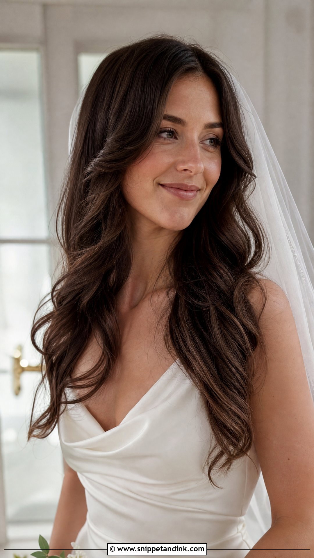 Brunette Bridal Loose Waves - Snippet and Ink - 15 Brunette Bridal Hairstyles
