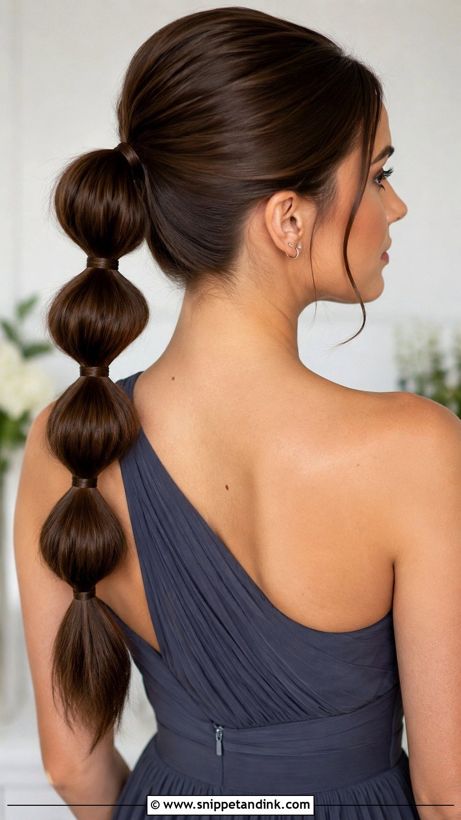 Brunette Bubble Ponytail Bridesmaid Hair - Snippet and Ink - 20 Bridesmaid Hairstyles Brunette