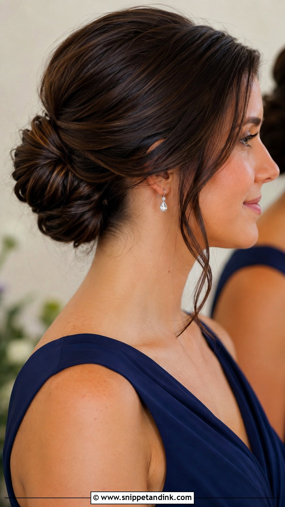 Brunette Chignon Bridesmaid Hair - Snippet and Ink - 20 Bridesmaid Hairstyles Brunette