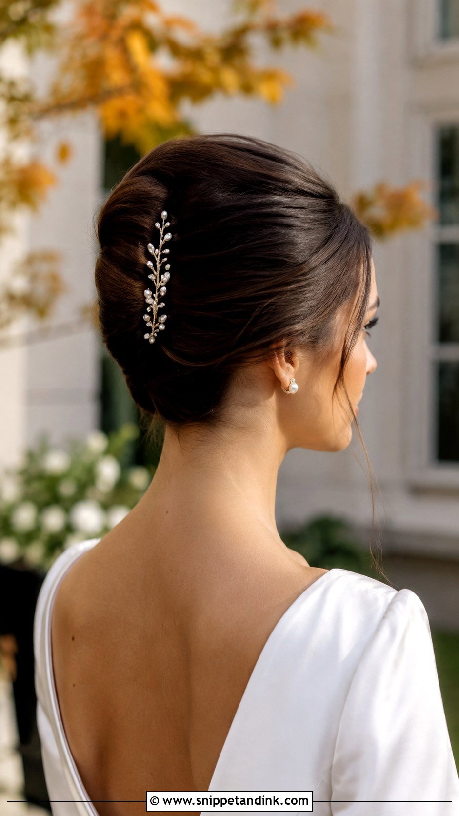 Brunette French Twist Updo - Snippet and Ink - 25 Brunette Wedding Hairstyles