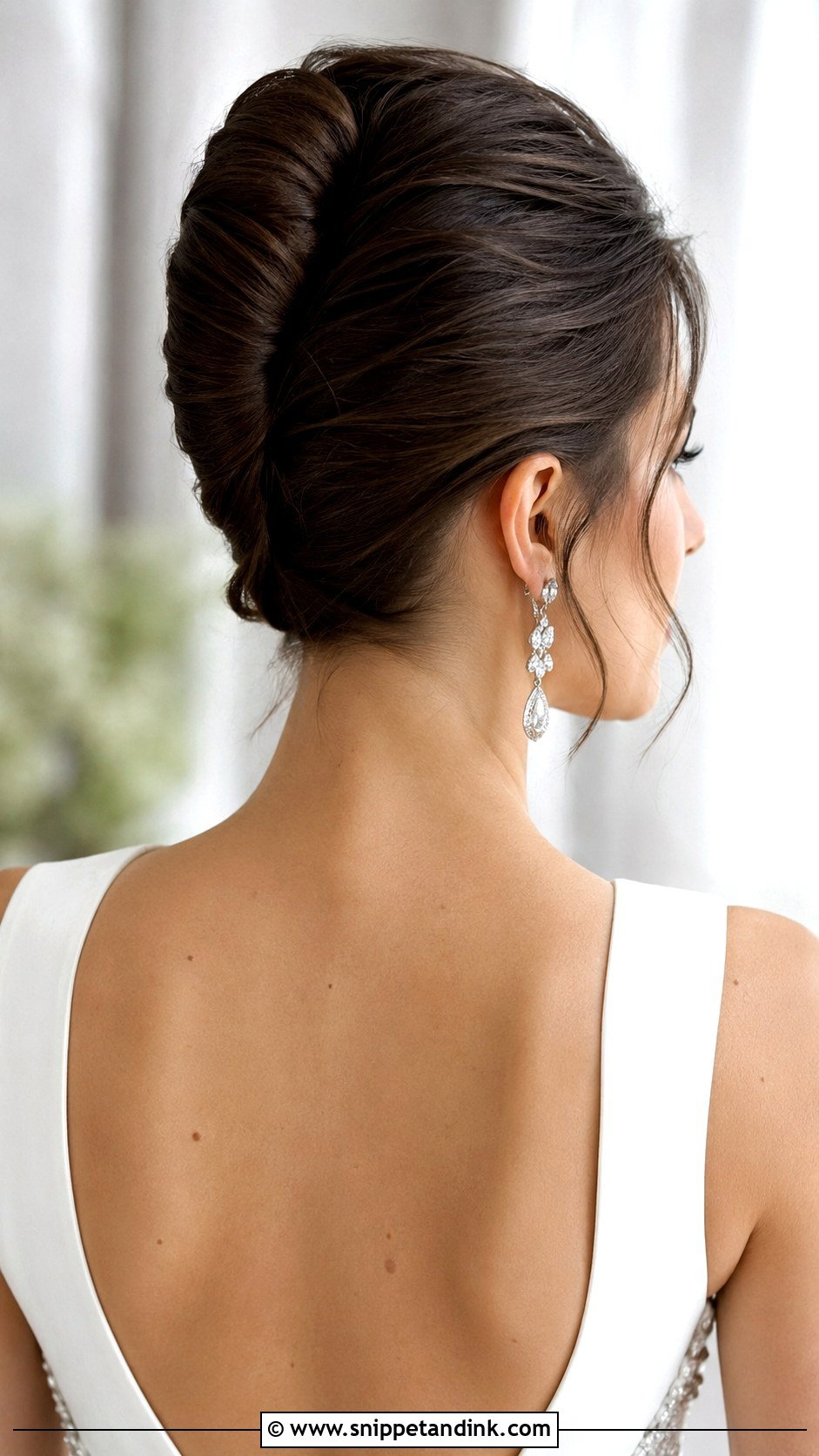 Brunette French Twist Updo - Snippet and Ink - 25 Brunette Bridal Hair Ideas