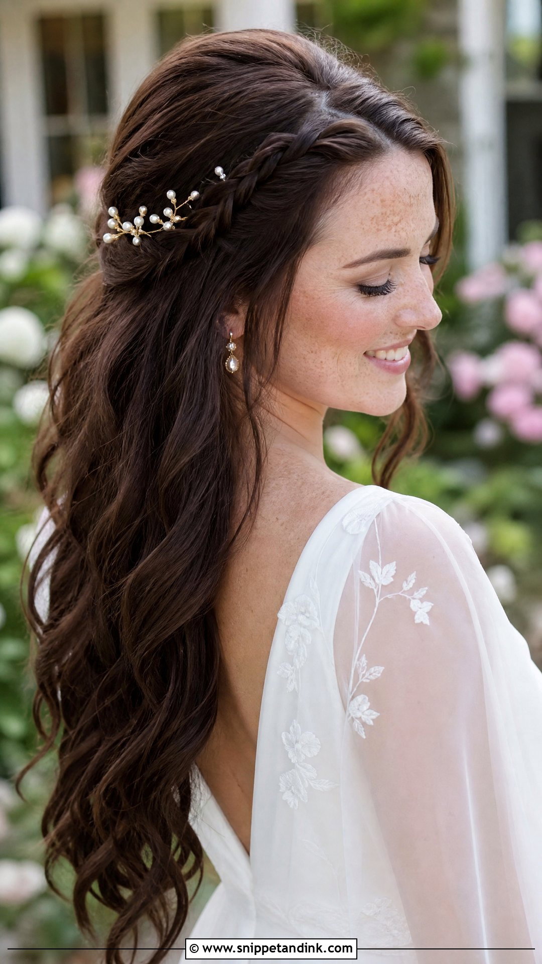 Brunette Wedding Hair Down With Braids - Snippet and Ink - 15 Brunette Wedding Hairstyles Down