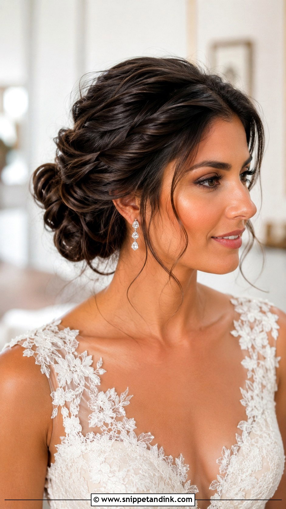 Brunette Wedding Twisted Updo - Snippet and Ink - 15 Wedding Hair Up Brunette Ideas