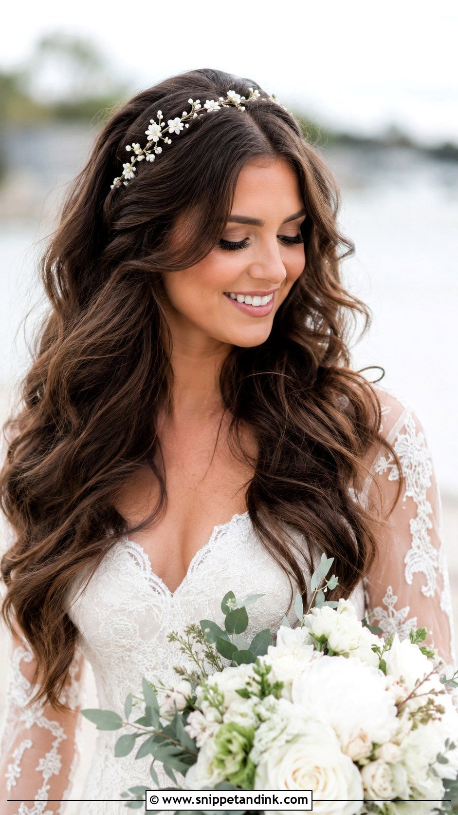 Brushed Out Soft Curls Wedding Hair - Snippet and Ink - 25 Soft Curls Wedding Hair