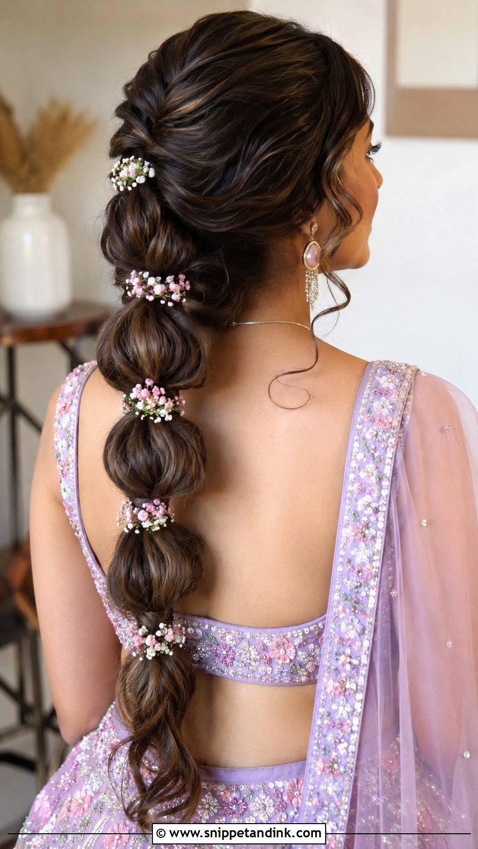 Bubble Braid - Snippet and Ink - 20 Simple Hairstyles for Indian Wedding