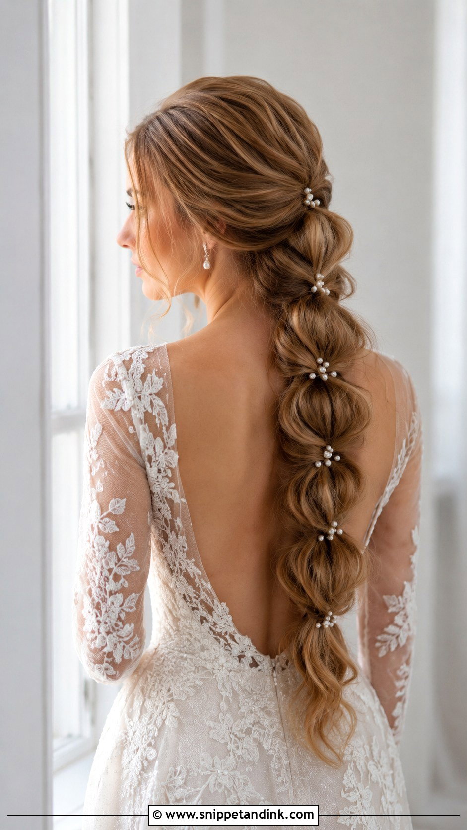 Bubble Braid Bridal Hair - Snippet and Ink - 20 Bridal Hair Inspo 2025 Ideas