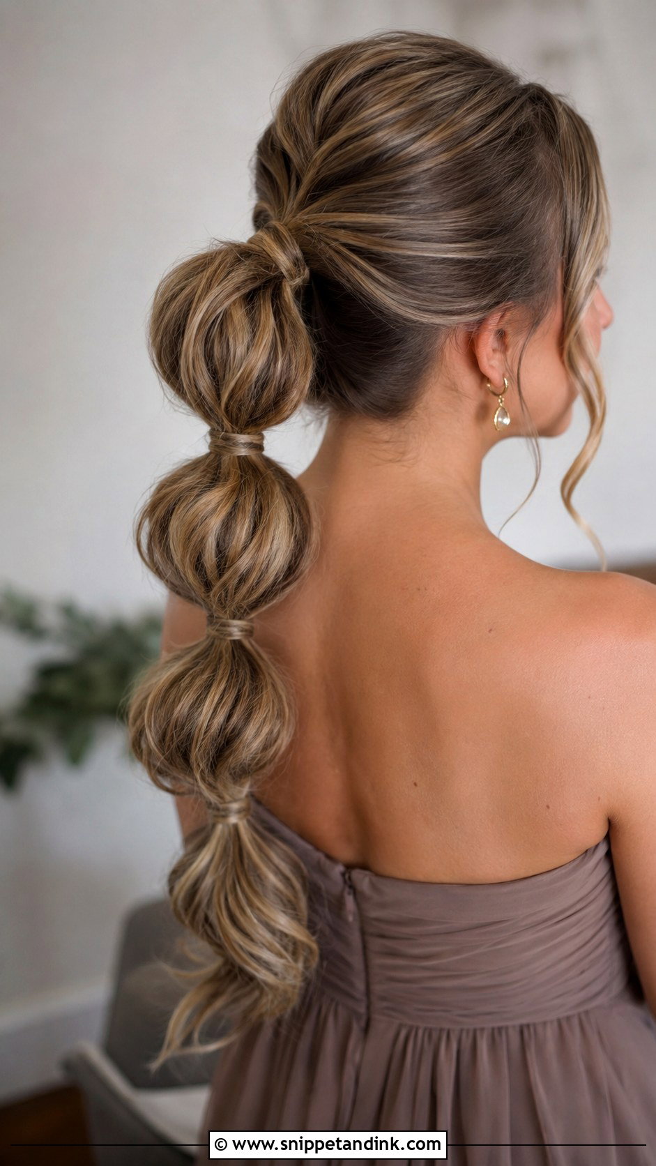 Bubble Braid Bridesmaid Ponytail - Snippet and Ink - 20 Braid Hairstyles for Wedding Bridesmaid