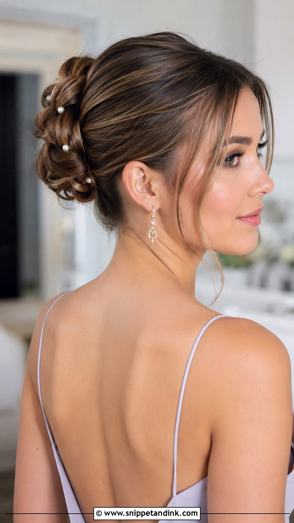 Bubble Braid Bun - Snippet and Ink - 20 Wedding Guest Bun Hairstyles