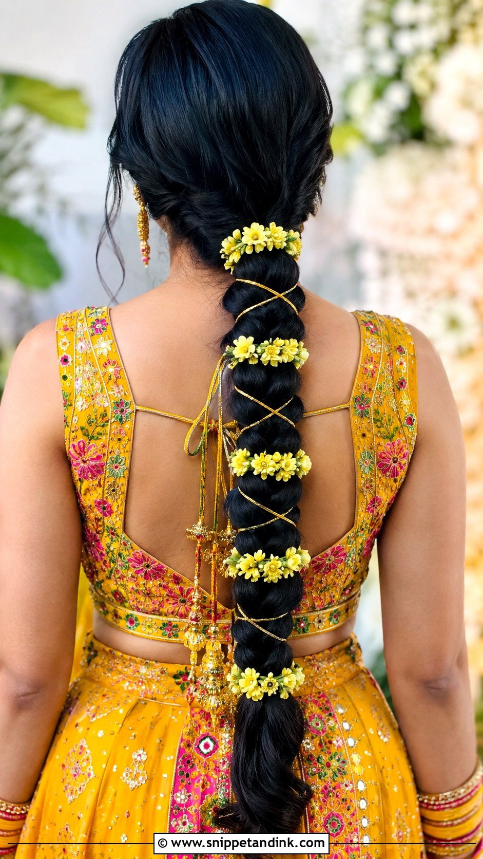 Bubble Braid Hairstyle For Mehndi - Snippet and Ink - 20 Mehndi Event Hairstyles