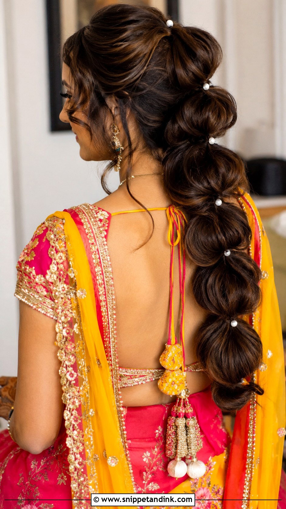 Bubble Braid Mehendi Hairstyle - Snippet and Ink - 15 Mehendi Hairstyles for Bride