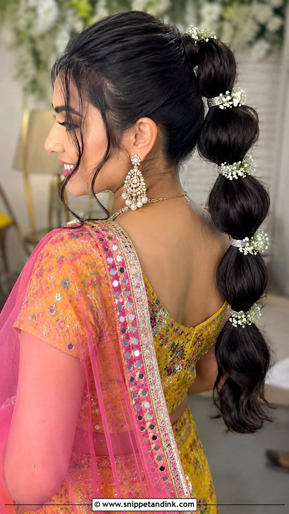 Bubble Braid Ponytail - Snippet and Ink - 25 Dholki Hairstyles