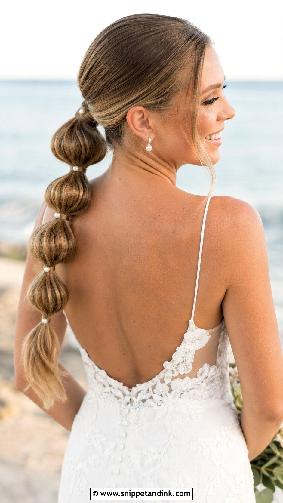 Bubble Braid Ponytail - Snippet and Ink - 30 Beach Wedding Hair Ideas