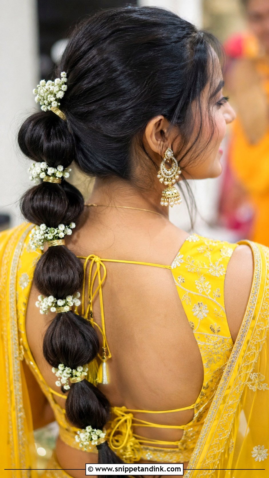 Bubble Braid Ponytail - Snippet and Ink - 30 Indian Wedding Pony Hairstyles