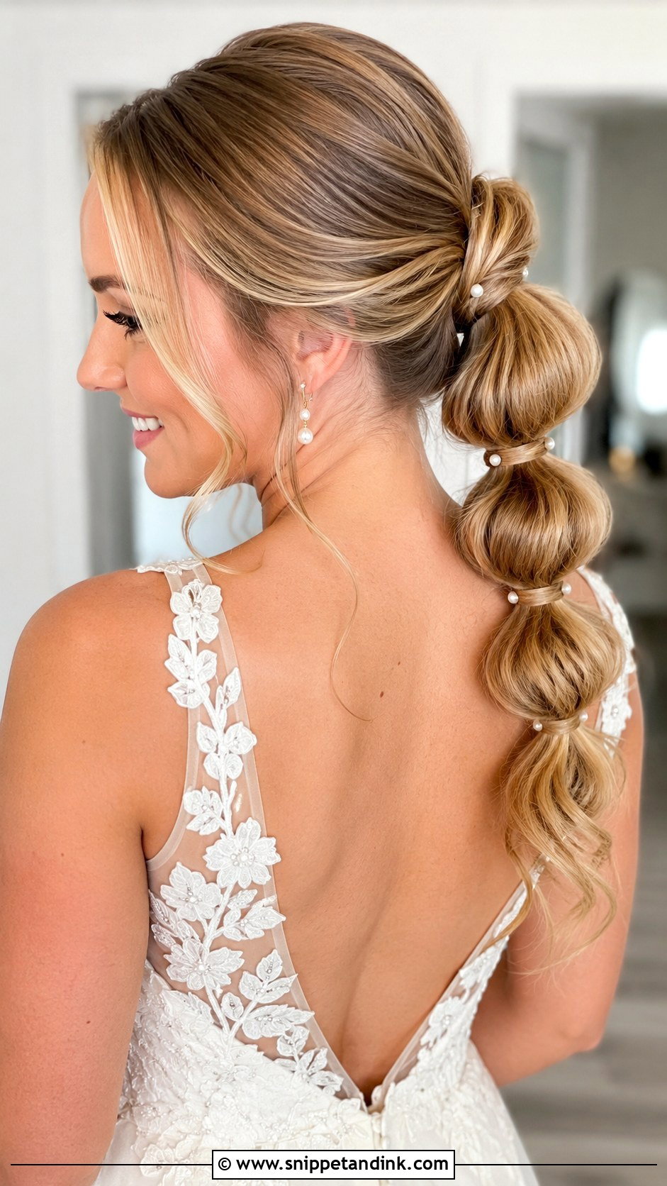 Bubble Braid Ponytail Wedding Hair - Snippet and Ink - 20 Bubble Braid Wedding Hair Ideas