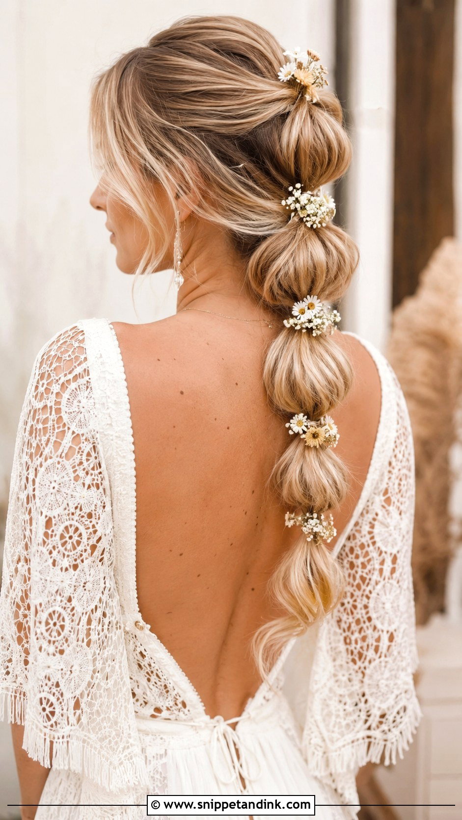 Bubble Braid Wedding Hairstyle - Snippet and Ink - 20 Hair Styles for Long Hair Length Wedding
