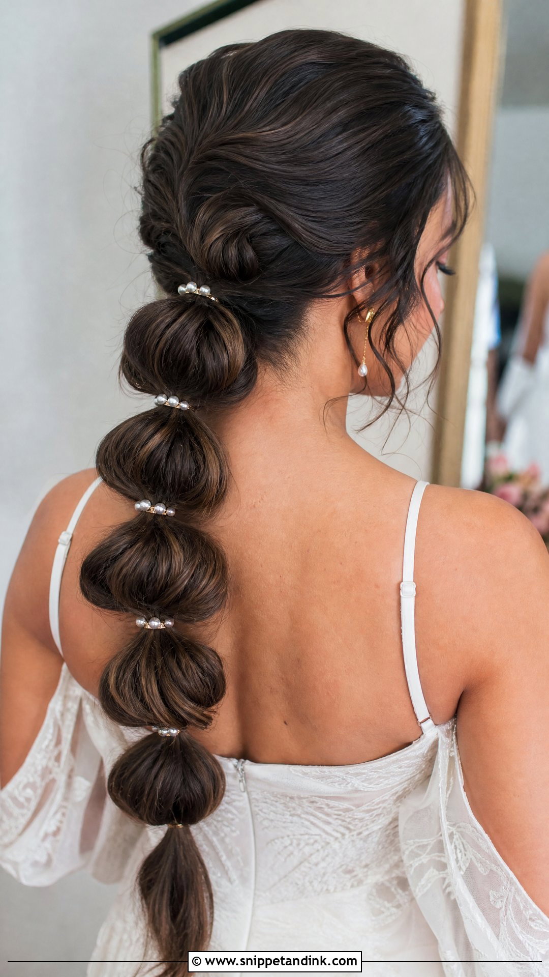 Bubble Braid Wedding Hairstyle - Snippet and Ink - 20 Long Hair Wedding Hair Styles