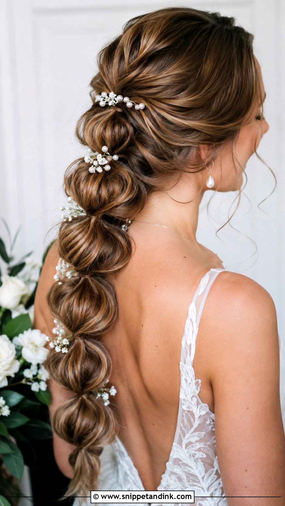 Bubble Braid Wedding Hairstyle - Snippet and Ink - 20 Medium Length Hair Styles Wedding