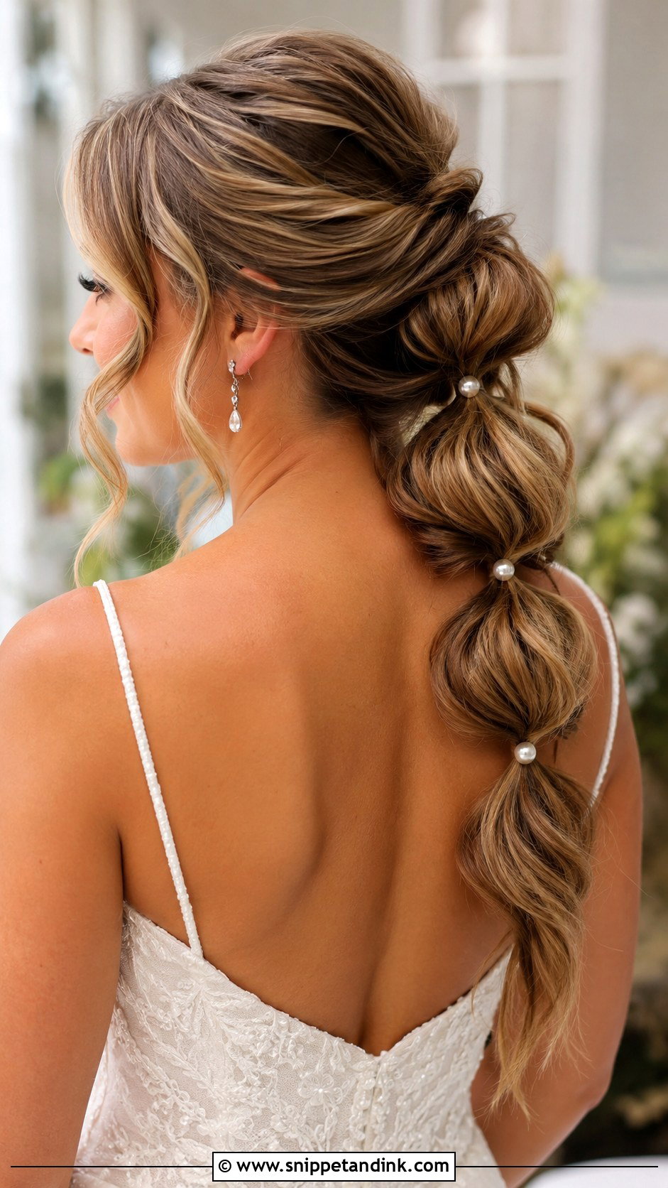Bubble Braid Wedding Hairstyle for Long Hair - Snippet and Ink - 30 Wedding Hair Styles for Long Hair