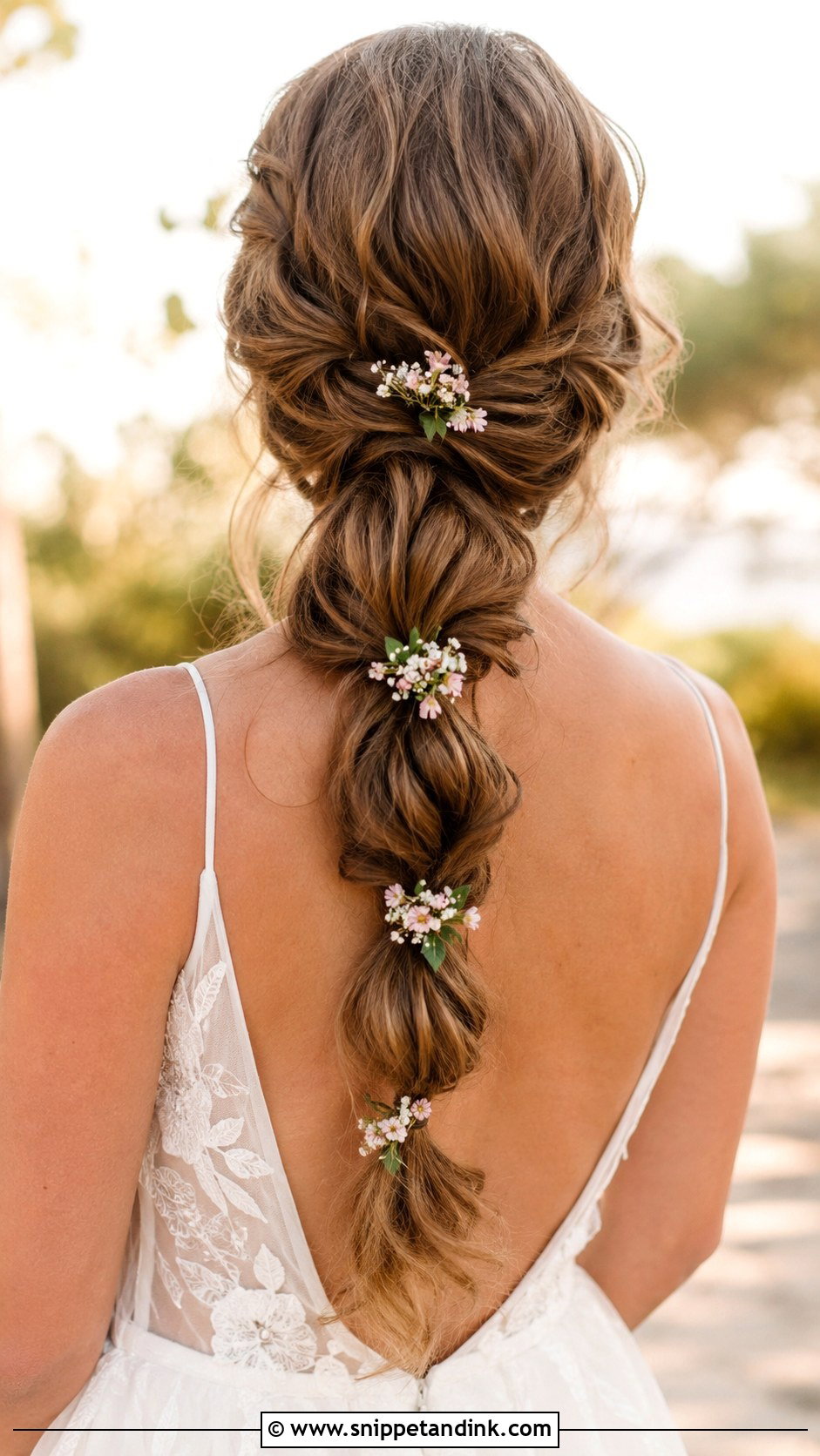 Bubble Braid With Flowers - Snippet and Ink - 20 Hippie Wedding Hair Ideas