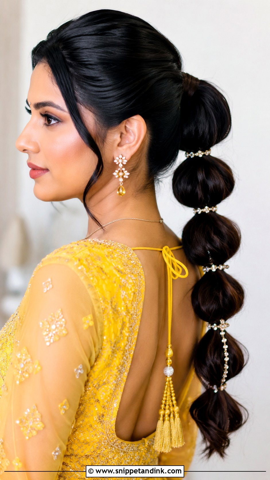 Bubble Braid for Bride - Snippet and Ink - 25 Mehandi Hairstyles for Bride