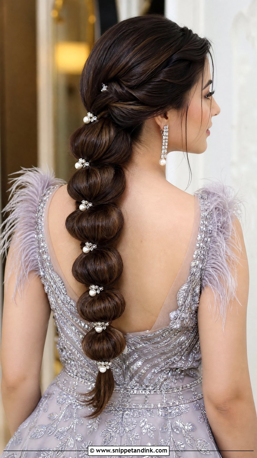 Bubble Braid for Reception - Snippet and Ink - 20 Indian Wedding Braids Bridal Hairstyle
