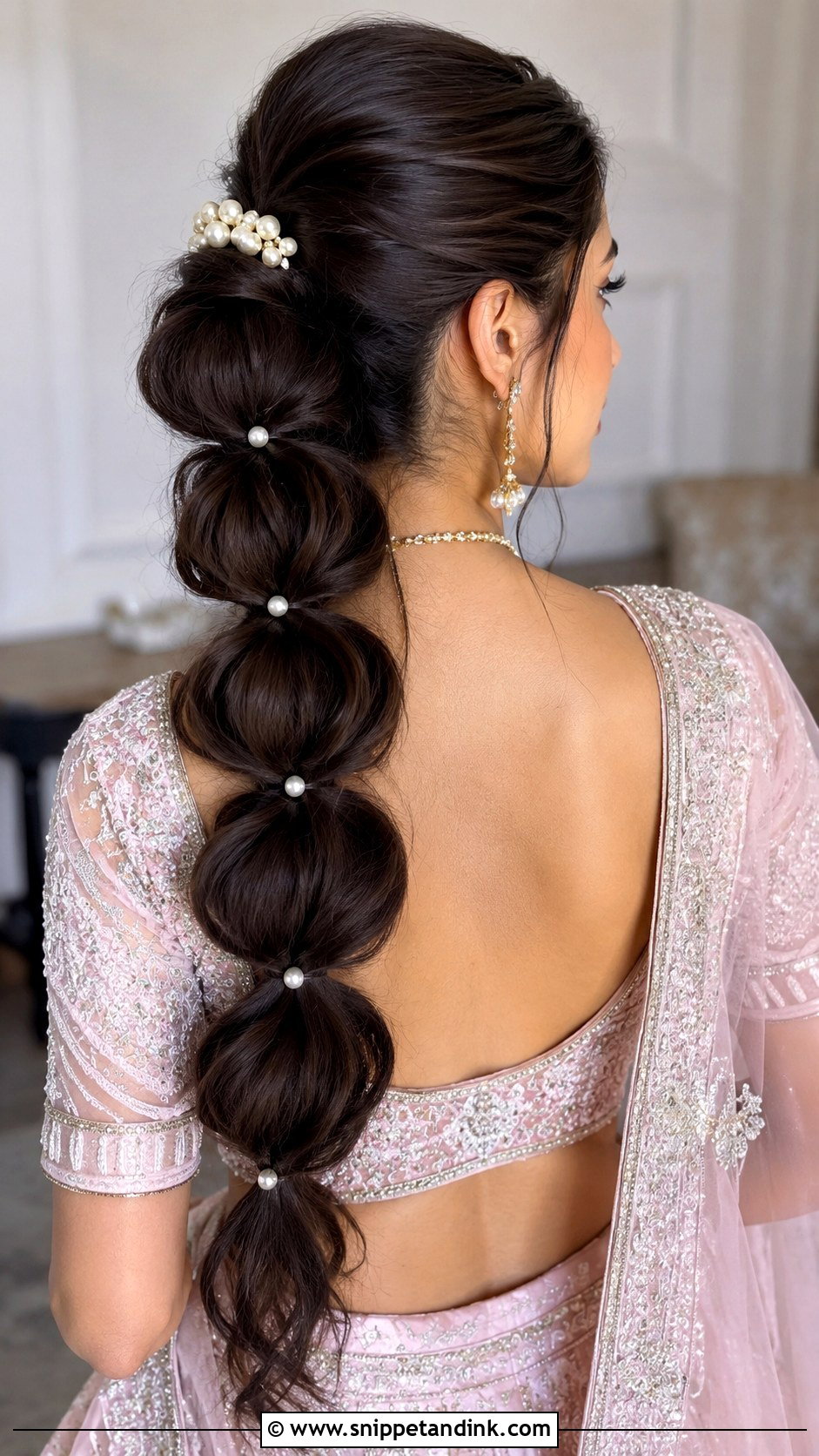 Bubble Bridal Braid - Snippet and Ink - 15 Indian Bridal Bread Hairstyle Ideas