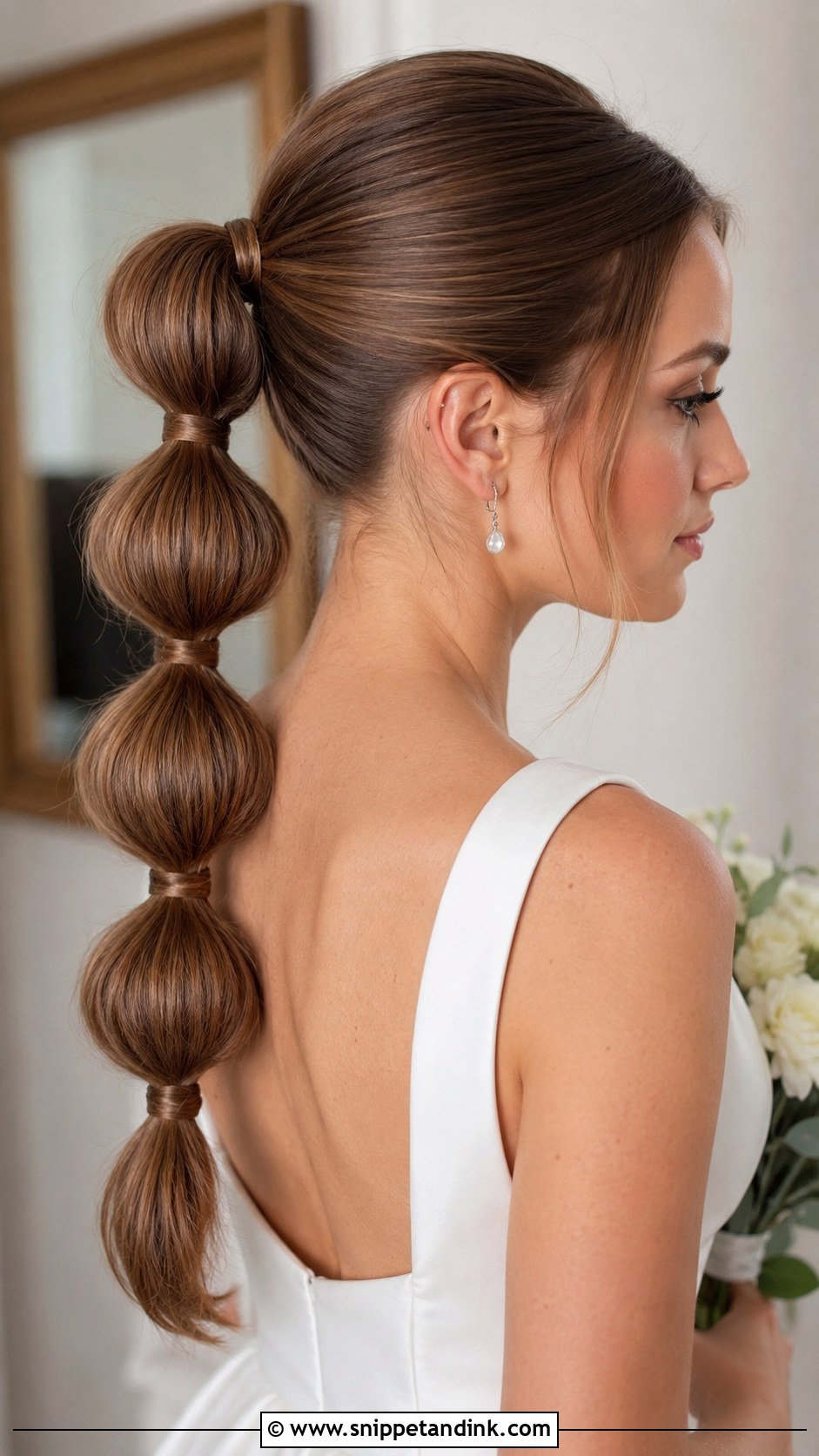 Bubble Bridal Ponytail - Snippet and Ink - 20 Bridal Hair Pony Ideas