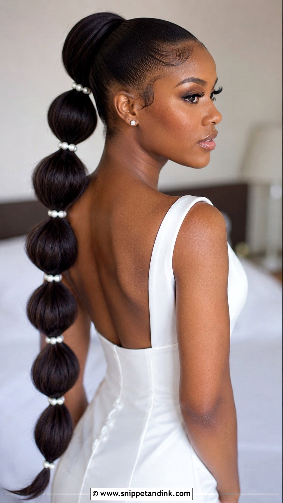 Bubble Bridal Ponytail For Black Women - Snippet and Ink - 20 Bridal Ponytail Hairstyles Black Women