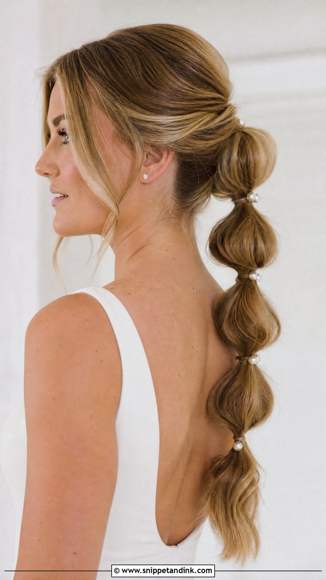 Bubble Half Up Ponytail Wedding Look - Snippet and Ink - 20 Half-Up Ponytail Wedding Ideas