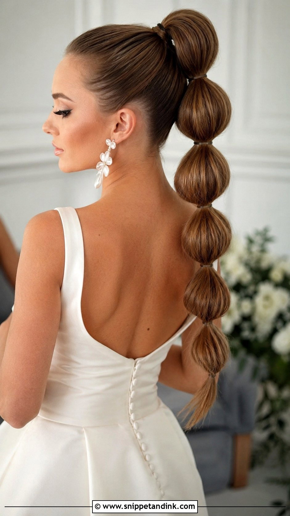 Bubble High Ponytail for Brides - Snippet and Ink - 25 Bridal High Ponytail Ideas