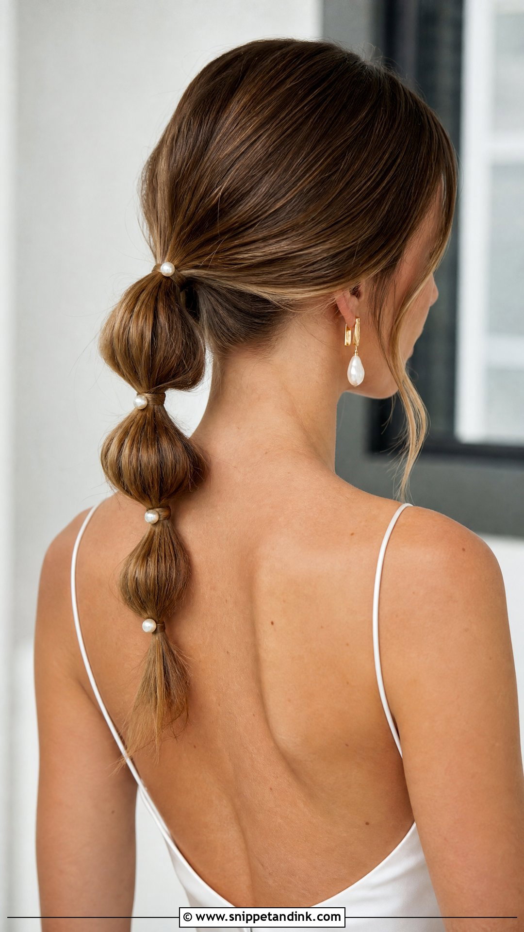 Bubble Low Ponytail for Brides - Snippet and Ink - 20 Wedding Low Ponytail Hairstyles