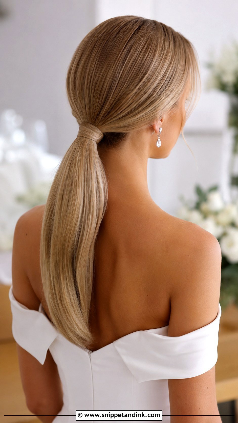 Bubble Low Ponytail for Weddings - Snippet and Ink - 20 Low Pony Wedding Hairstyles