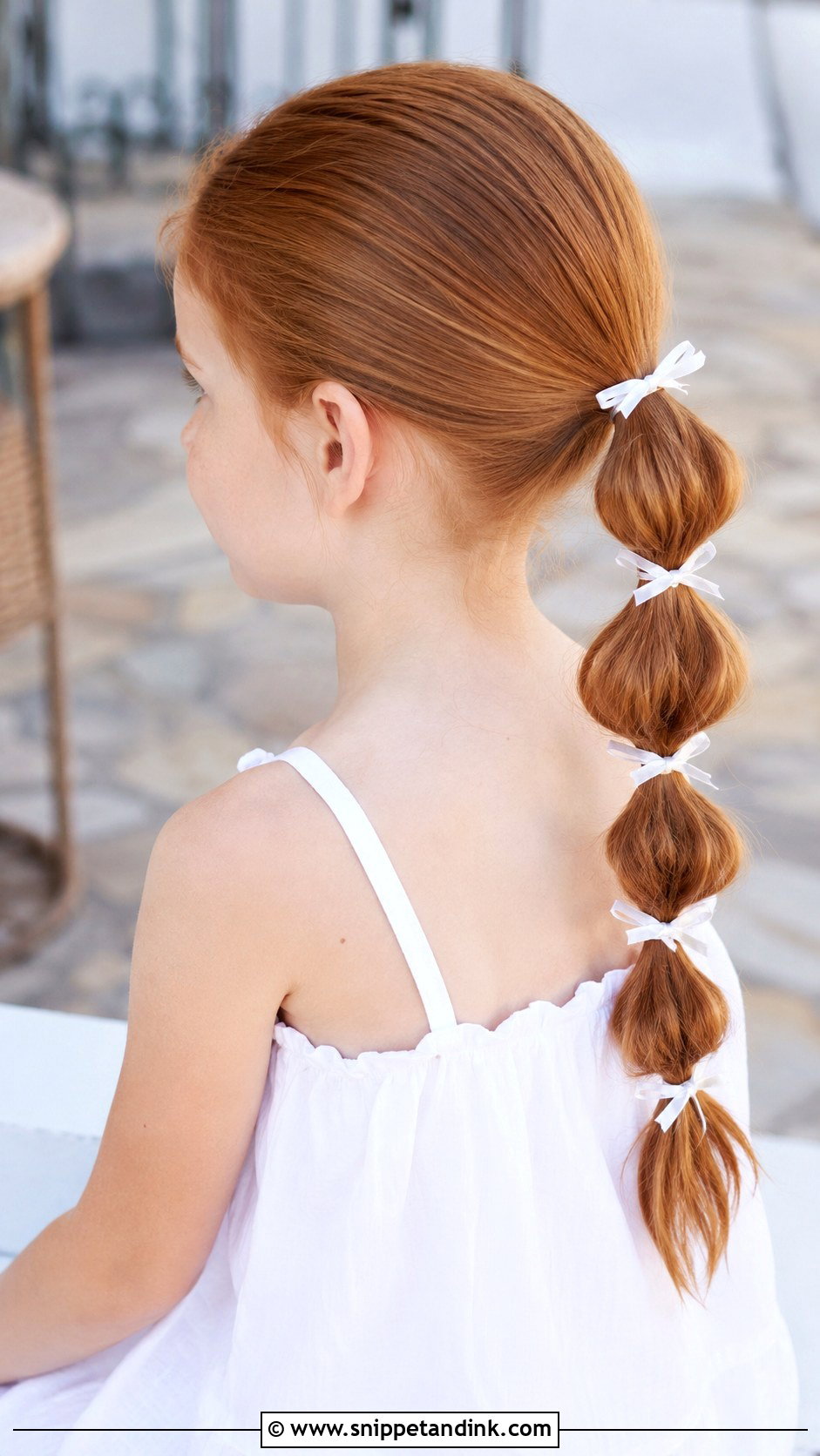 Bubble Ponytail - Snippet and Ink - 25 Flowergirls Hairstyle Ideas