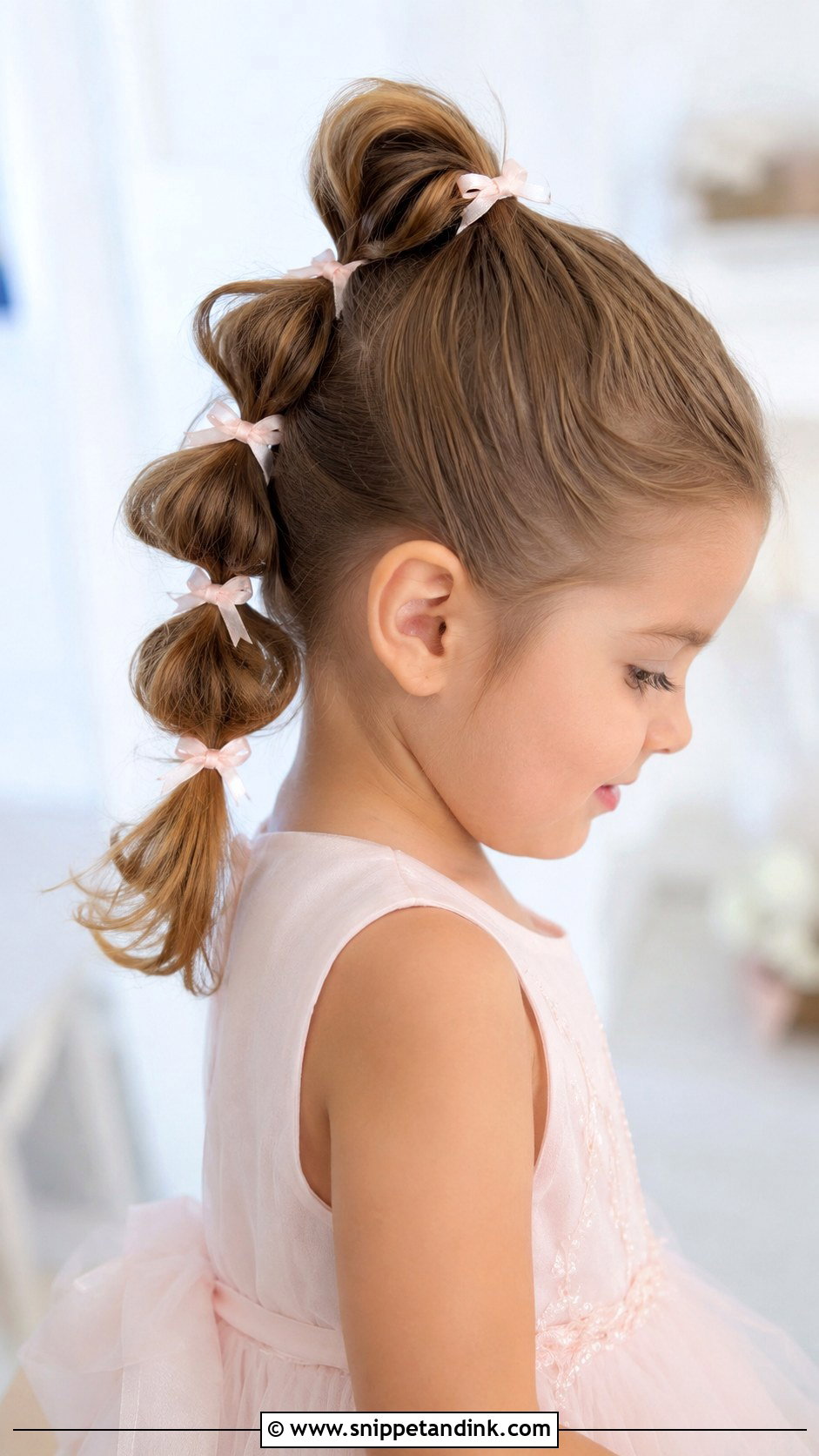 Bubble Ponytail - Snippet and Ink - 25 Toddler Wedding Hair Ideas