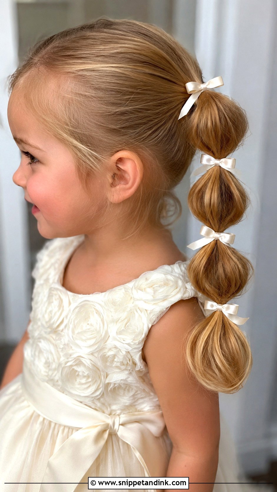 Bubble Ponytail - Snippet and Ink - 25 Toddler Wedding Hairstyles