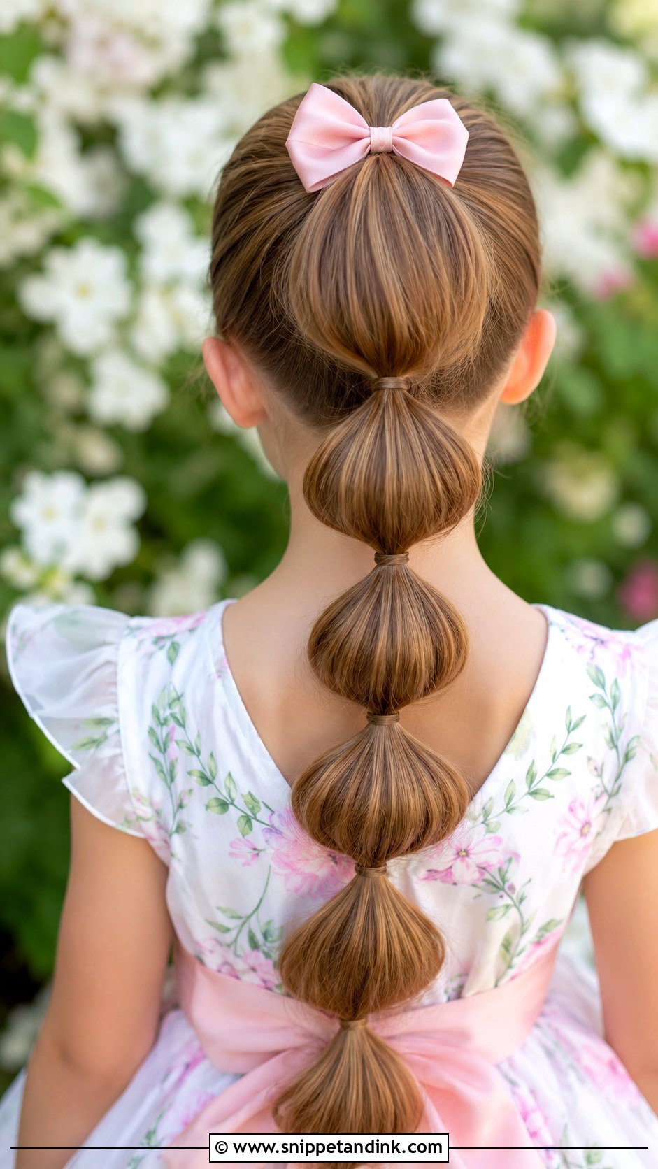 Bubble Ponytail - Snippet and Ink - 30 Kids Wedding Hair Ideas