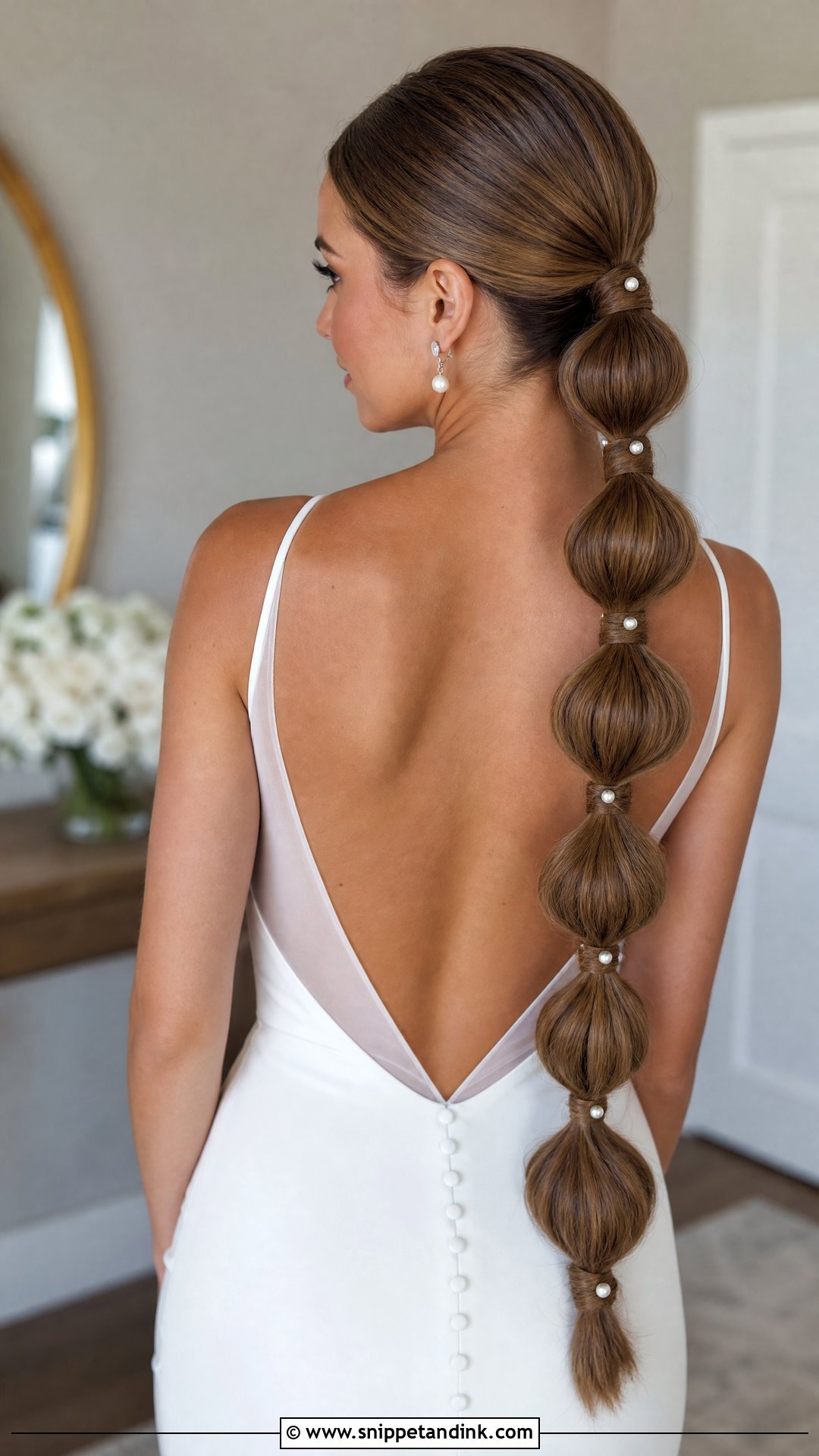 Bubble Ponytail Bride Hair - Snippet and Ink - 20 Ponytail Bride Hair Ideas