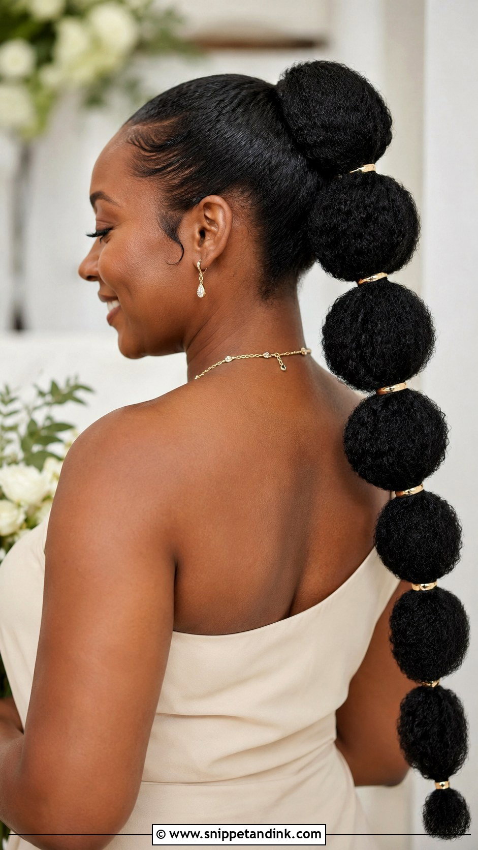 Bubble Ponytail For Black Bridesmaid - Snippet and Ink - 20 Bridesmaid Hairstyles Black Hair