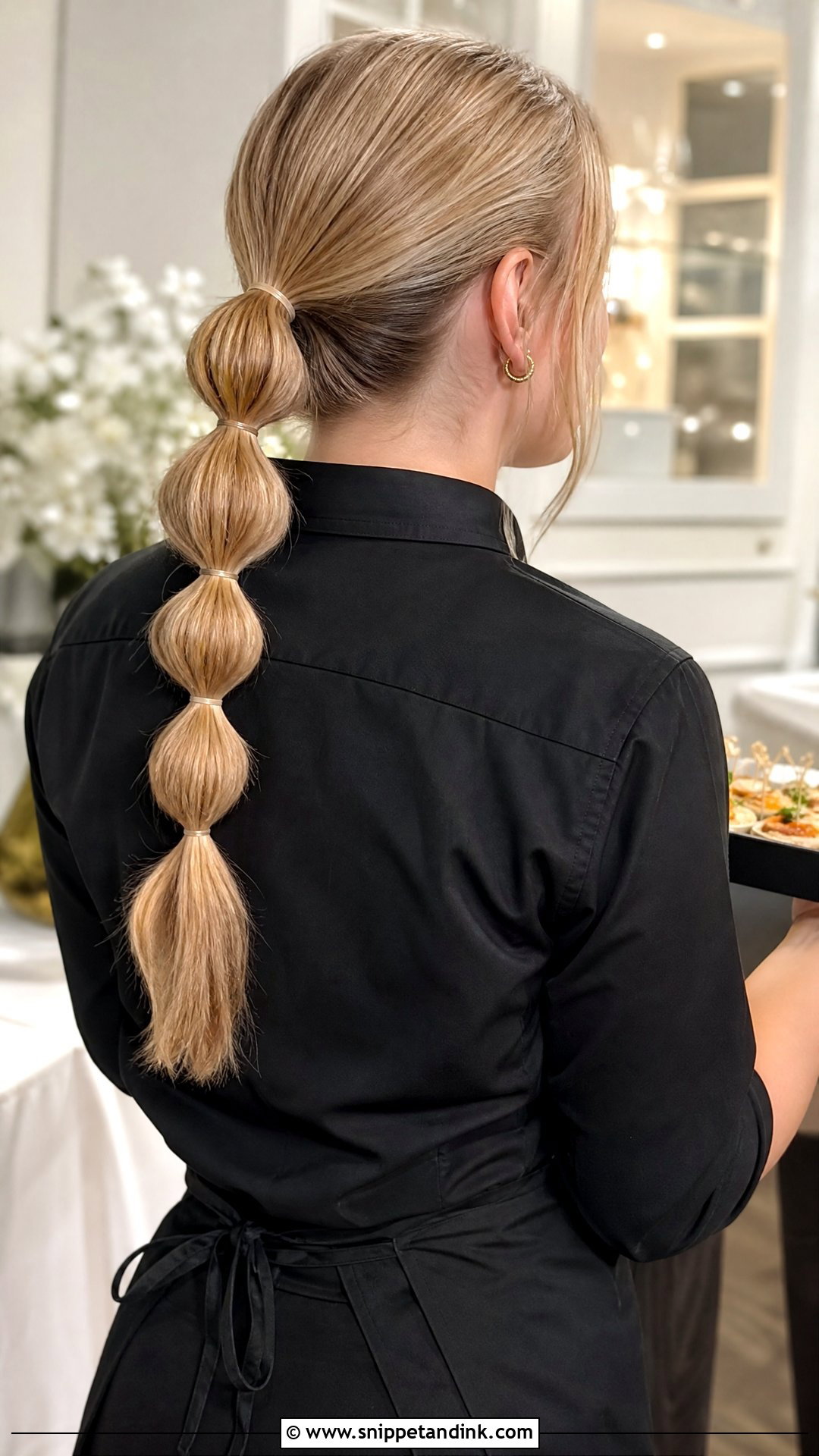 Bubble Ponytail For Catering - Snippet and Ink - 15 Catering Hairstyles