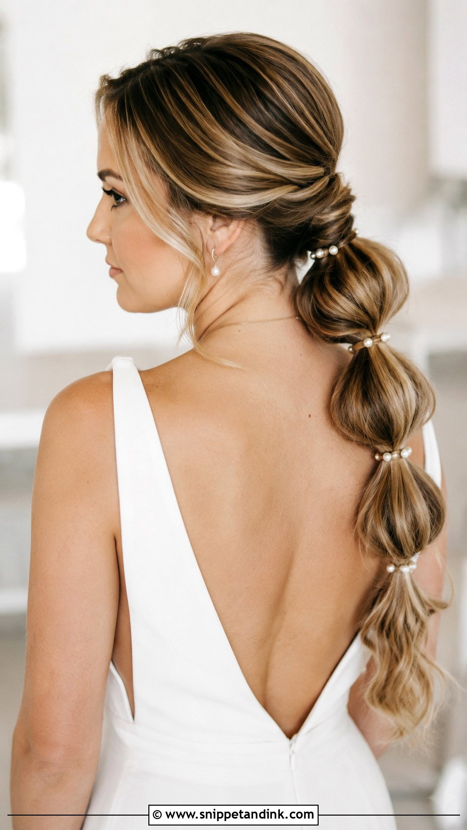 Bubble Ponytail Modern Bridal Look - Snippet and Ink - 25 Marriage Hairstyles