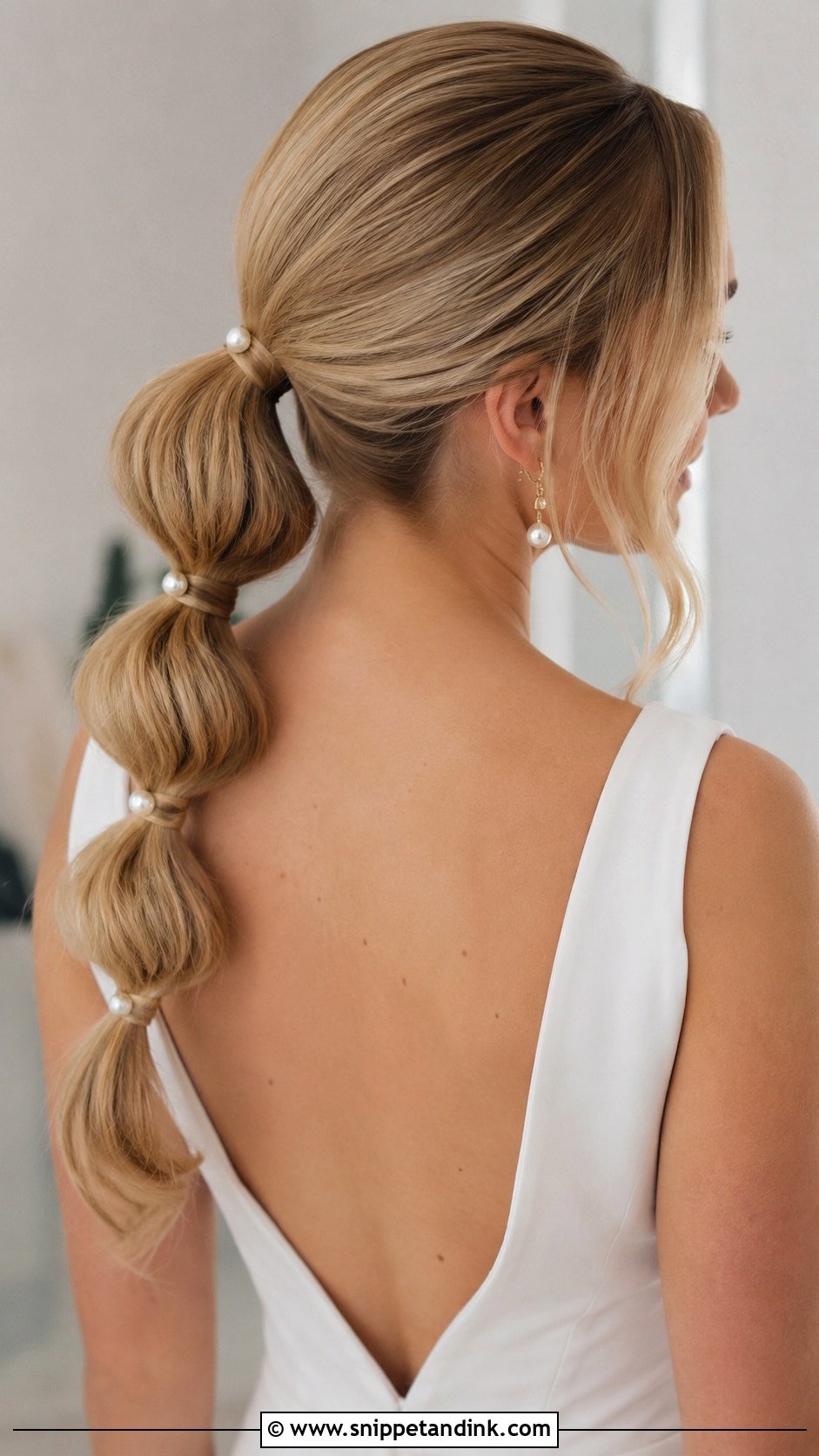 Bubble Ponytail Updo for Medium Hair - Snippet and Ink - 25 Up Dos for Medium Hair Wedding Ideas