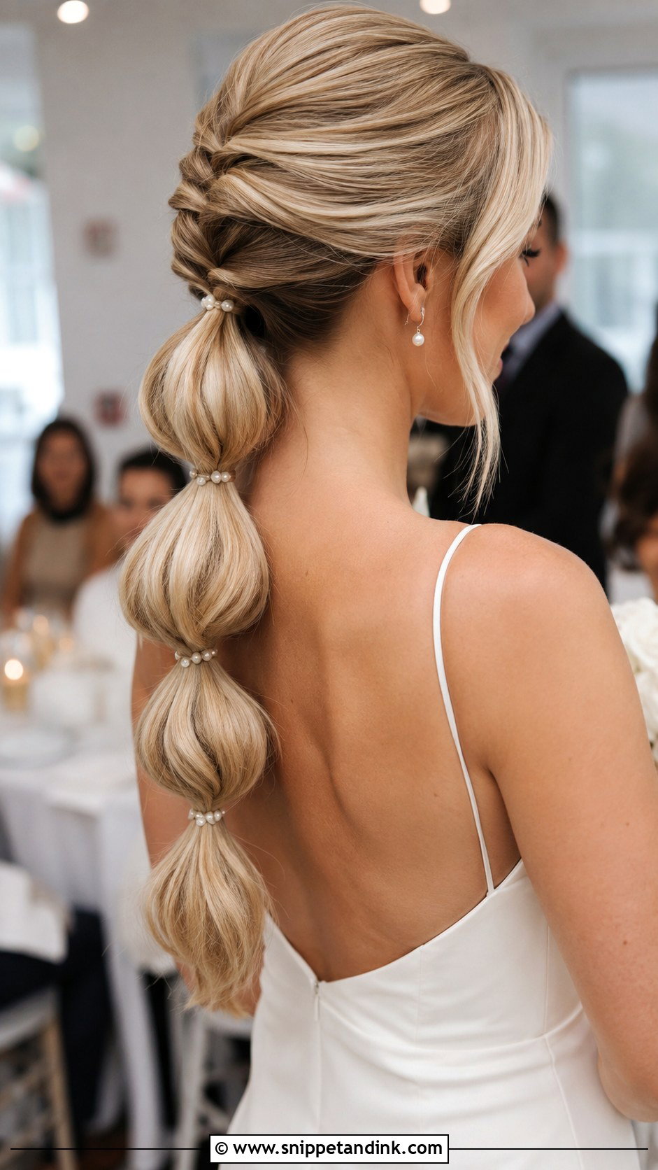 Bubble Ponytail Wedding Hair - Snippet and Ink - 20 Hairdo for Long Hair Wedding Ideas
