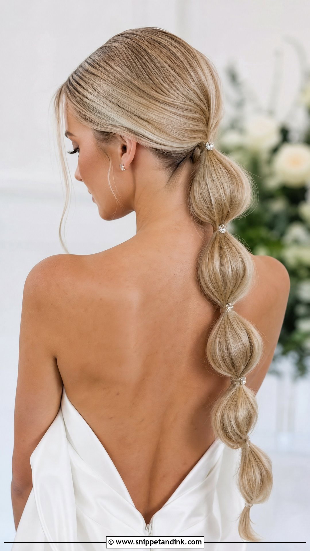 Bubble Ponytail Wedding Hair - Snippet and Ink - 20 Power Ponytail Wedding Ideas
